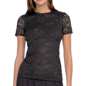 Johnny Was Black ASTRID TOP Women’s Mesh Nylon Size XXS and XS